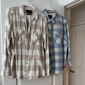 Beige Plaid Button-Up Shirt - Classic Casual women  Shirt